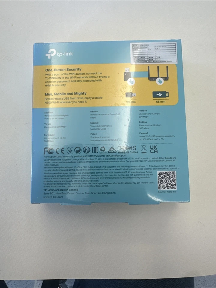 ADATTATORE WIRELESS 300 Mbps MINI chiavetta wifi USB TP-LINK TL-WN823N - Immagine 2 di 2