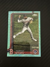 2025 Topps Chrome - Trevor Story /199 Logofractor Aqua Refractor #232 Red Sox