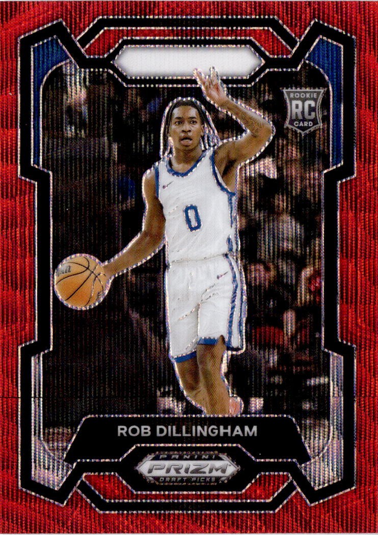 2024-25 Panini Prizm #250 Rob Dillingham Prizms Ruby Wave