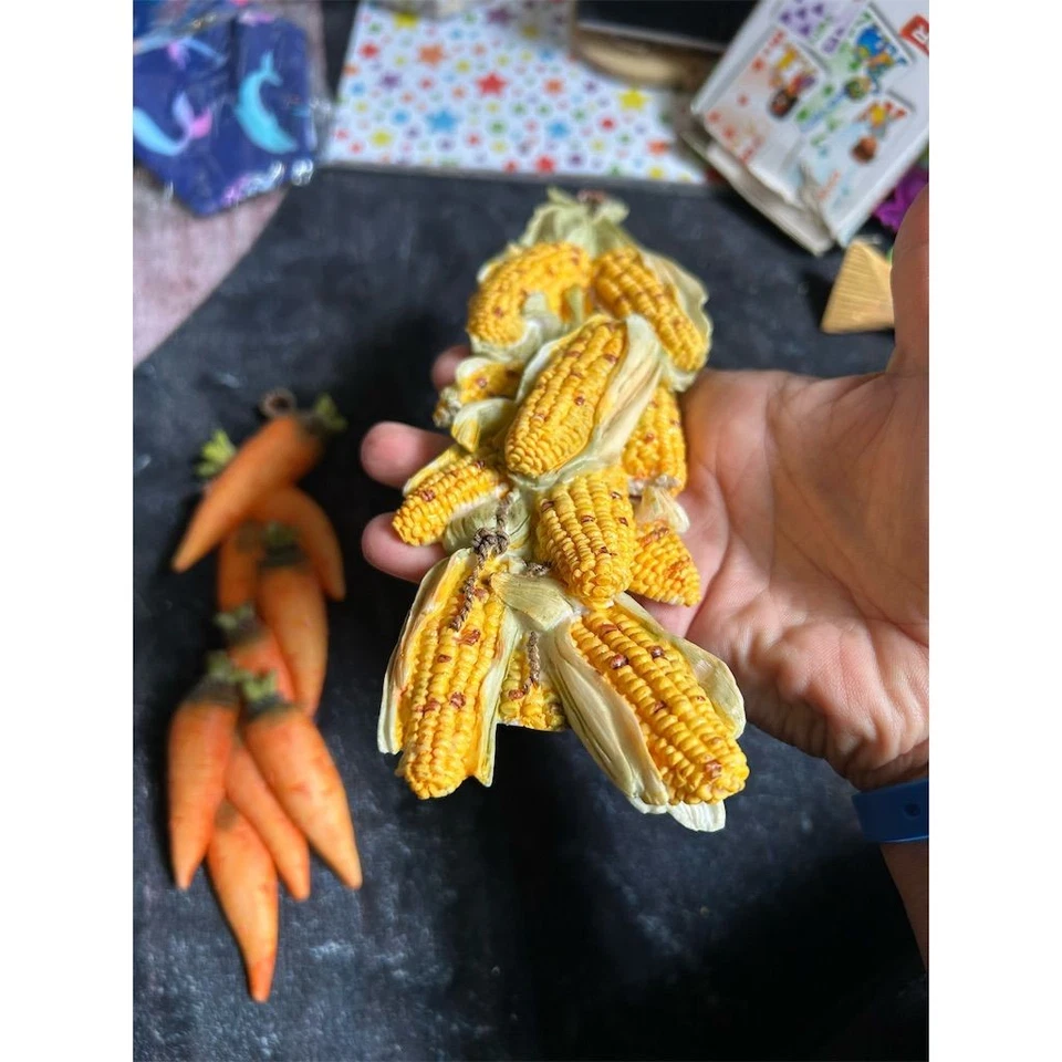 Vintage Ceramic 3D Vegetable Wall Plaque Carrots & Corn Farmhouse Decor - Image 4 of 4