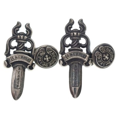CHROME HEARTS CUFFS DAGGER silver cufflinks Used 18f8ca570e67b8f70462e988c846541