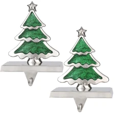 Set of 2 Christmas Tree Stocking Holders for Mantel Christmas Stocking Hanger...