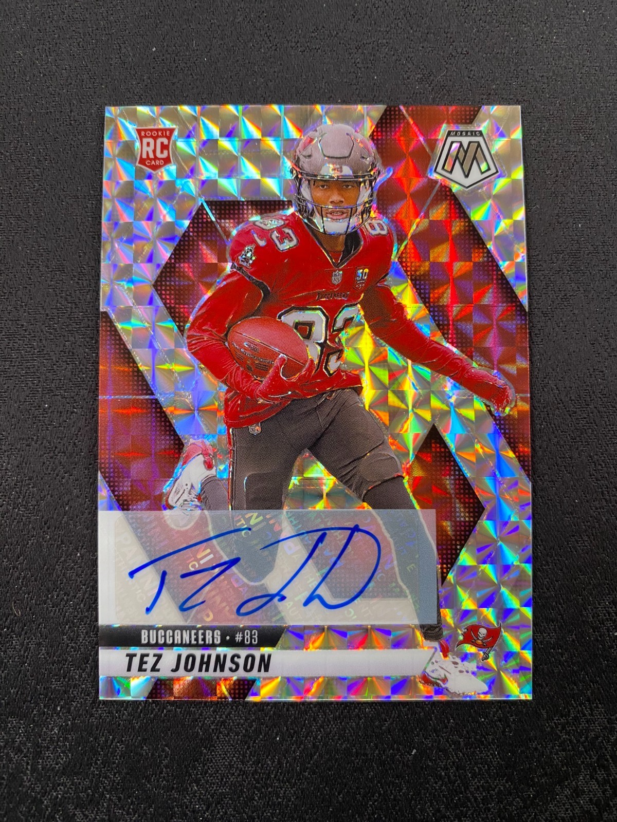 2025 Mosaic Tez Johnson Rookie Auto RC Rookie #316 Buccaneers D1