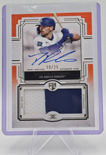 Dalton Rushing 19/25 Rookie Patch Auto 2025 Topps Definitive Baseball Card