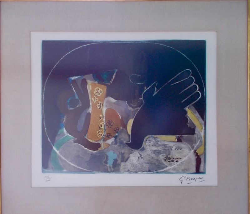 Georges Braque (after) Pitcher/Bird (Pichet et Ois) color etching and aquatint