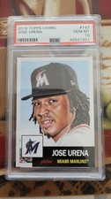 Jose Urena 2019 Topps Living PSA 10 Gem Mint Graded Card Miami Marlins #147