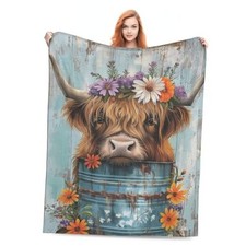 Highland Cow Blanket Gifts for Women Girls Kids Soft Warm 60"x50" Blanket28
