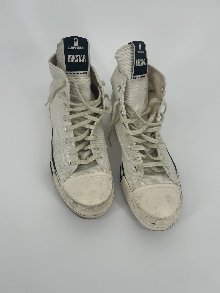 Converse Rick Owens x DRKSHDW DRKSTAR Chuck 70 High White M 10.5 W