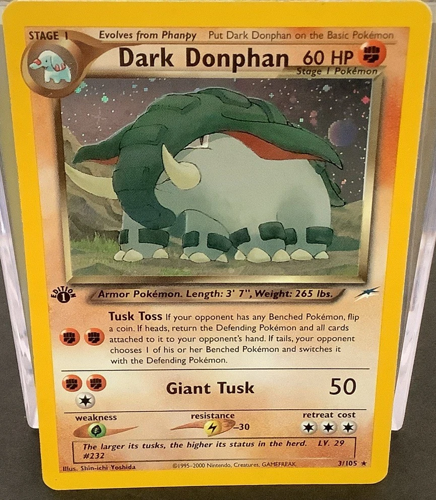 Deal for LP-MP 1st Edition Dark Donphan Holo 3/105 Neo Destiny Pokemon Card