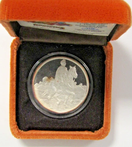 1987 1oz .999 Fine Silver Disney Snow White 50th Anniv. The Prince Round