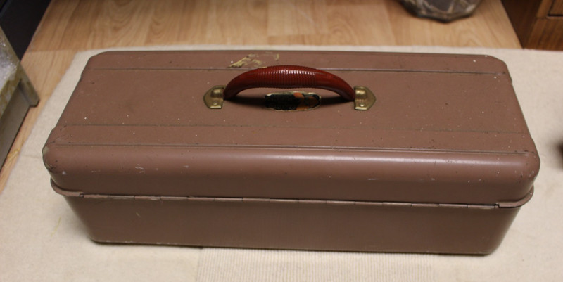 Vintage Liberty 17" Cantilever Heavy Duty Steel Chest Tackle Box USA