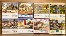 LOT OF 8 - CHARLES WYSOCKI - BUFFALO - 300 PC PIECES JIGSAW PUZZLES - CW300A