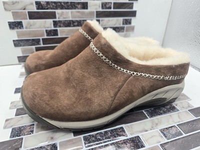 Merrell Encore Ice Clogs Women's Size 7 Tan Fur Lined Slip On Clog Shoes