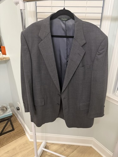 Jos. A. Bank Gray Suit 46R Wool Lycra Two-Button Single Vent