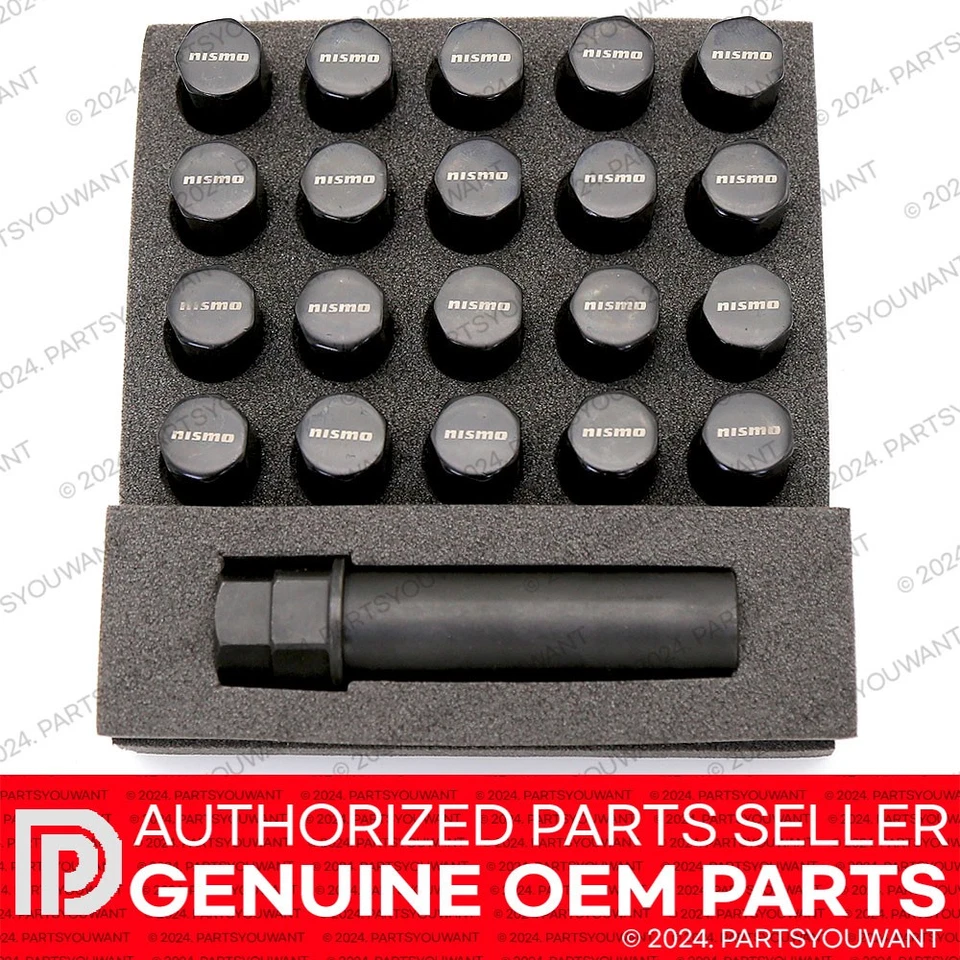 正品 JDM Nismo Type 7 方形 M12x1.25 34 毫米车轮凸耳螺母套装 40220-RN810 全新 — 第 2/4 张图片