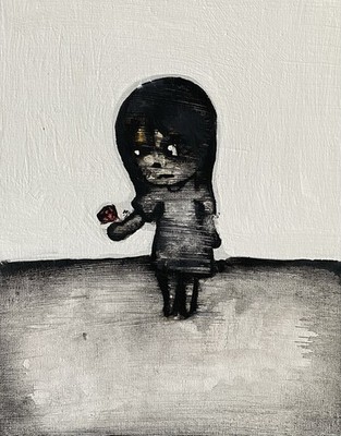''D20 Die'' Original Superflat Art Aquarell, Gouache & Acrylfarbe/Marker