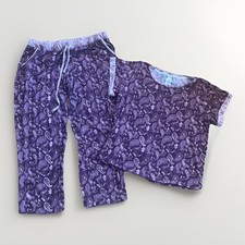 Lucky Brand Womens XL Maroon Paisley Pajama 2 Pc Set Sleepwear SOFT Lounge Cozy