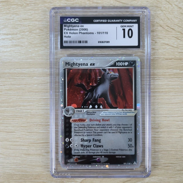 CGC 10 Mightyena EX 101/110 EX Holon Phantoms Ultra Rare Nintendo Pokemon Card