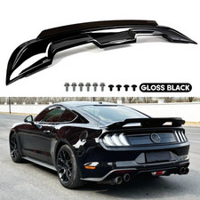 For Ford Mustang Gt Coupe 2015-2023 Gloss Black Wicker Bill Trunk Spoiler Wing