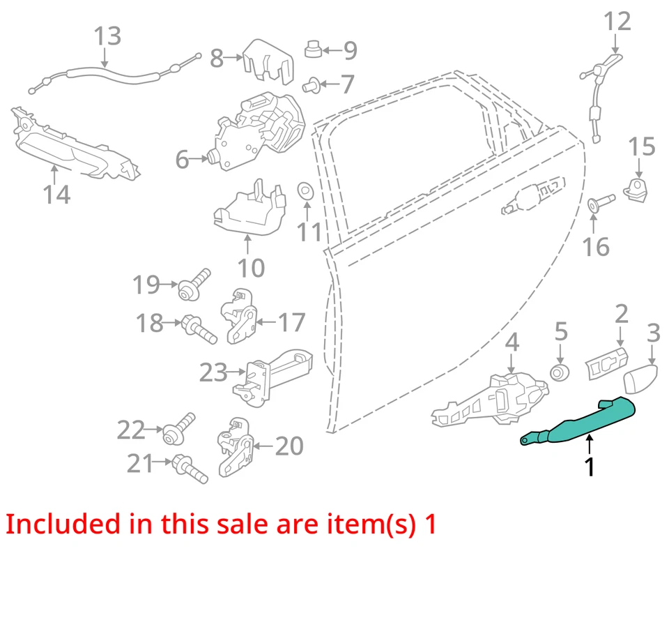 Passenger Front Door Handle Exterior Keyless Entry Fits 17-20 F-PACE 866135 Foto 2 de 4
