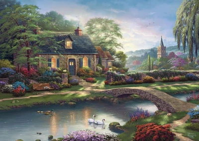 BESUCHE DEN SCHMIDT-STORE Schmidt Spiele 59775 Thomas Kinkade, Stoney Creek Cottage, 1000 Teile Puzzle
