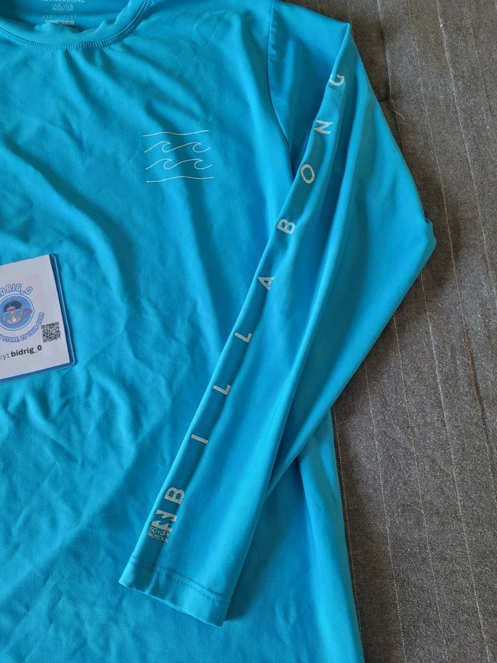 Camisa de Natación BILLABONG Calce Suelto Azul Juvenil UVA UVB SPF50 Protección Talla 16 Foto 2 de 4