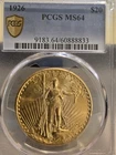 1926 $20 Saint-Gaudens Double Eagle Gold Coin PCGS MS64 Brilliant Luster!
