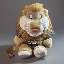 Vintage D.A.R.E. Darren The Lion Plush 18 Stuffed Animal T-Shirt Mascot Toy