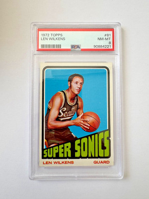Len Lenny Wilkens 1972 Topps PSA 8 !!! NBA TOP 75 HOF HALL OF FAME LEGEND