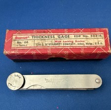 C1 - L.S. STARRETT 66 THICKNESS GAGE W LOCKING DEVICE - MADE IN USA