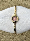 Vintage Seiko Women’s Windup Mechanical Watch 11-8029 Gold-tone Hexagon Works