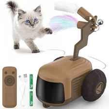 2 Pack, Turbo Tail 4.0 Smart Remote Control Cat Toy Automatic Obstacle Avoidance
