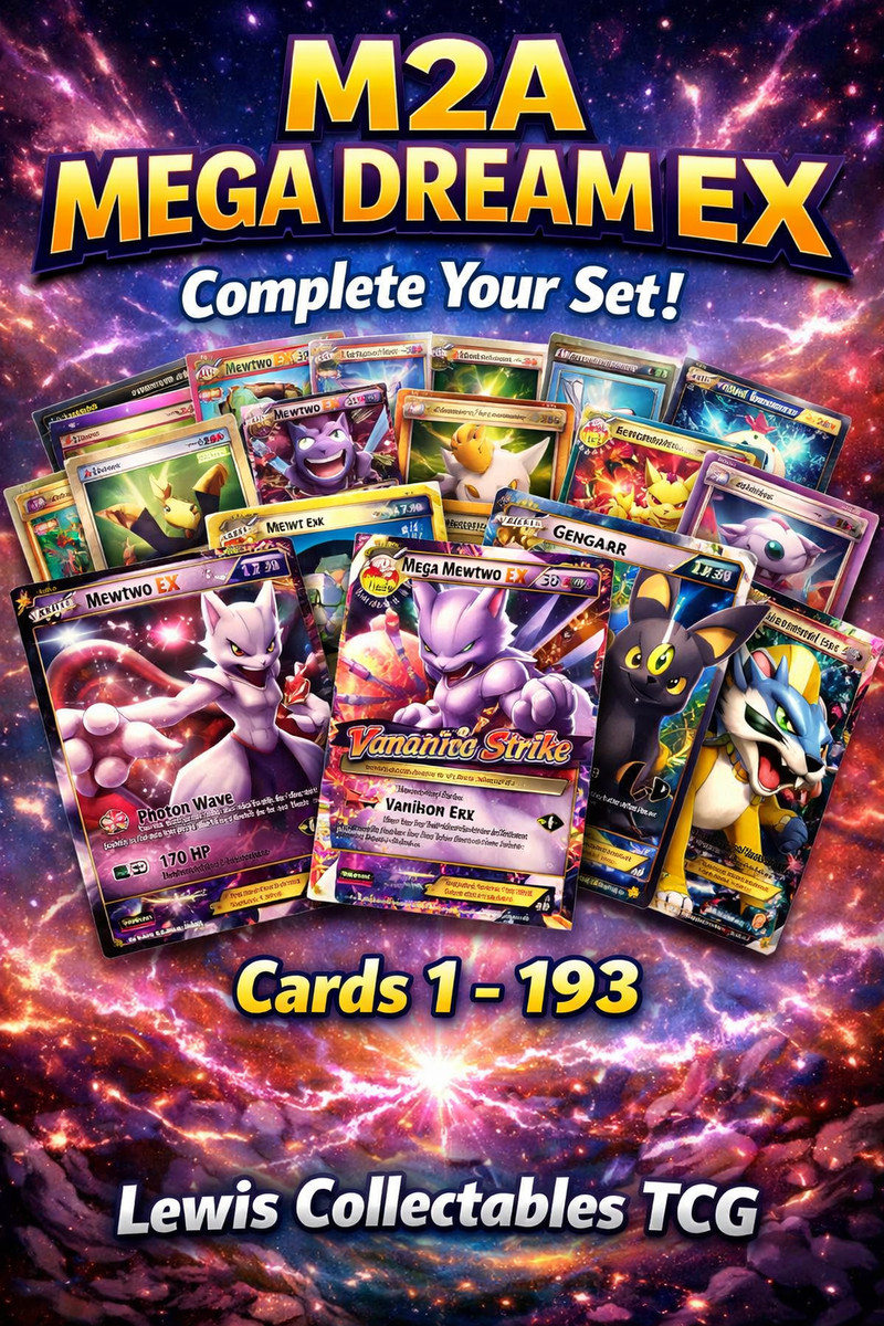 Pokémon M2A Mega Dream Complete Master Set 1–193 | Inc. Masterball + Energy Ball