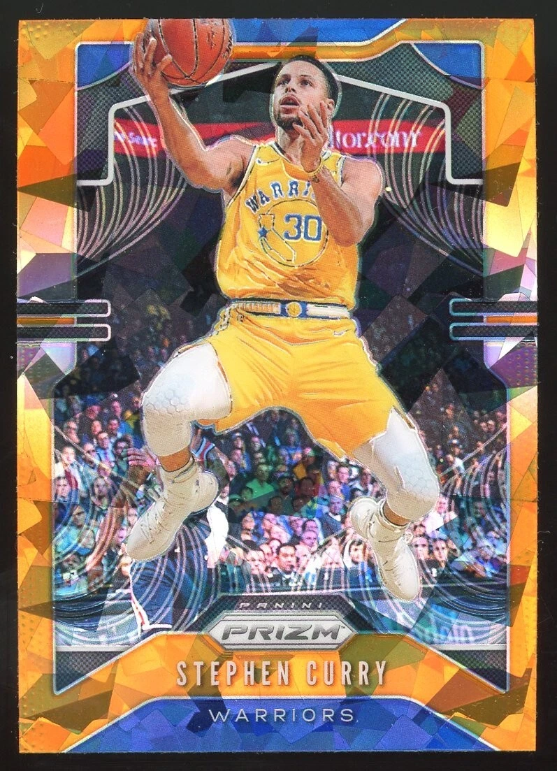 2019-20 Panini Prizm Stephen Curry Orange Cracked Ice Prizm #98 Warriors