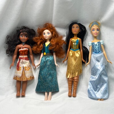 Disney Princess Royal Collection 4 Royal Shimmer Fashion Dolls w/ Skirts Hasbro