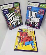XBOX 360 Just Dance Bundle. Just Dance 3 &4 + Just Dance Kids 2. Needs KINECT