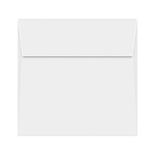 6 1/2 x 6 1/2 Square Envelopes, Gummed Flap, White Wove 28w 105gsm , 25 per Pack