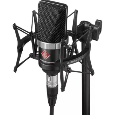 Neumann TLM 102-MT Large Diaphragm Cardioid Microphone with Shockmount - Black