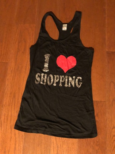 Women's "I Love Shopping" Tank Top Size L