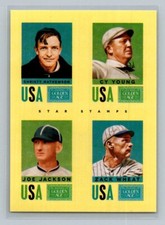 2014 Panini Golden Age Young / Jackson / Mathewson / Wheat #28 Star Stamps 3H