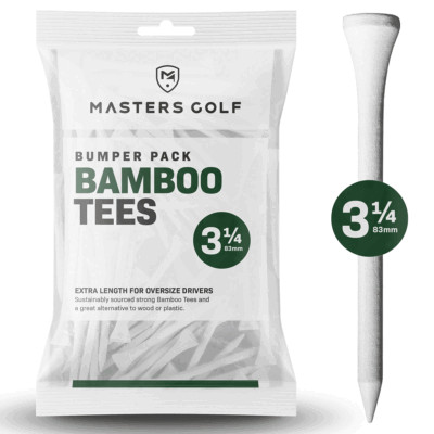 MASTERS BAMBUS GOLF TEES BUMPER PACKS / ALLE LÄNGEN / (KAUFEN SIE 3 SPAREN SIE 25%)