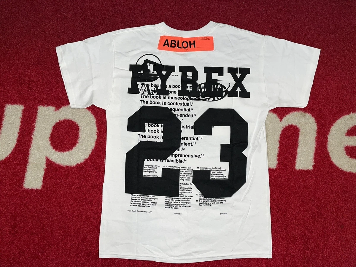 OFF WHITE x VIRGIL ABLOH x MCA FIGURES OF SPEECH PYREX TEAM TEE T-SHIRT  WHITE XS