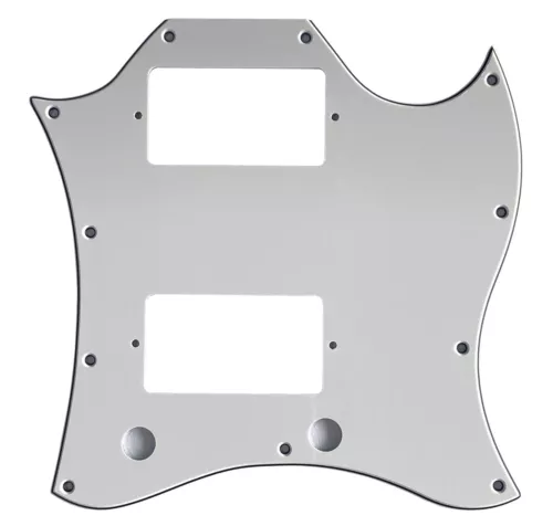 Fits US Gibson SG Standard Full Face Style Guitar Pickguard 3 Ply White