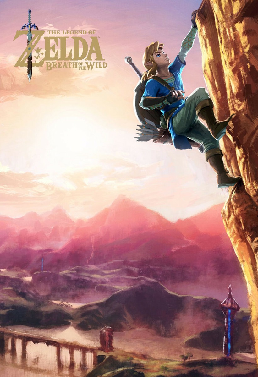 The Legend of Zelda Breath of the Wild Mountain Climbing Art Print