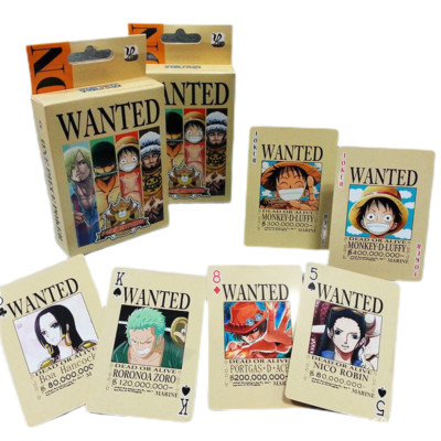 Anime Card One Piece Playing Cards Wanted Circular Poker Game Gift for Him Her
