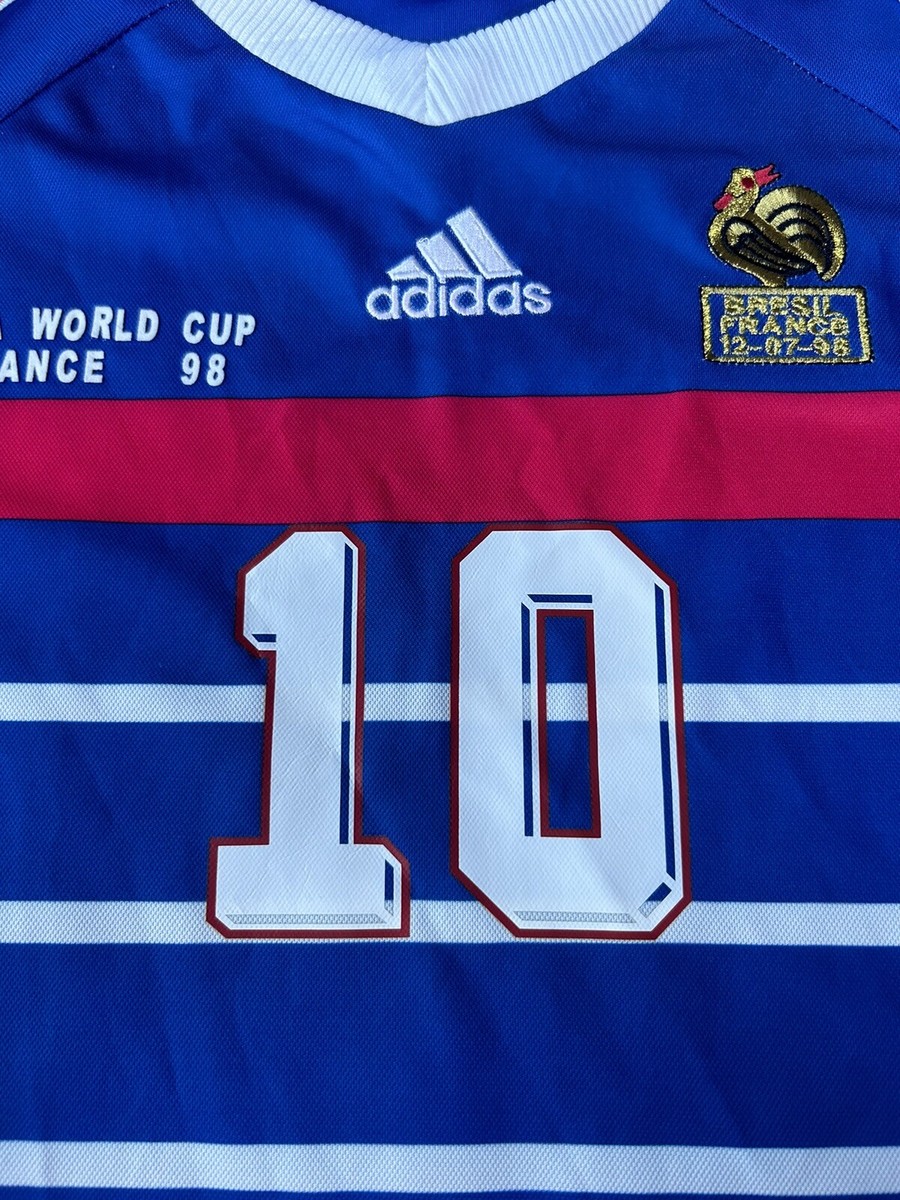 Vtg Adidas France 1998 Zidane Jersey Men's XL World Cup #10