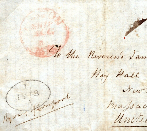 GB/USA TRANSATLANTIC Cover Historic MISSIONARY LETTER Contents New Bedford S239 - 第 8/20 張圖片