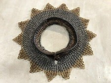 Mild Steel Chainmail Shirt Flat Riveted Ring Half Sleeve Medieval Armor LARP SCA