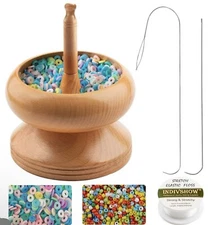 Clay Bead Spinner for Bracelet Jewelry Making String Seed Beads for Jewelry (T6)