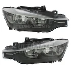 BMW 3 Series F30 Headlights Saloon 2011-2015 Black Inner Headlamps 1 Pair